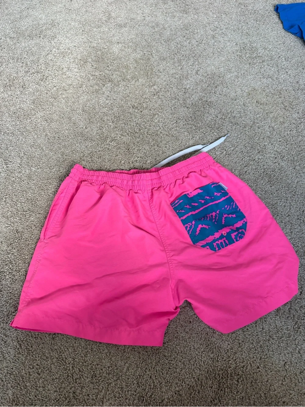 chubbies Hot Pink Elastic Waist Swim Shorts